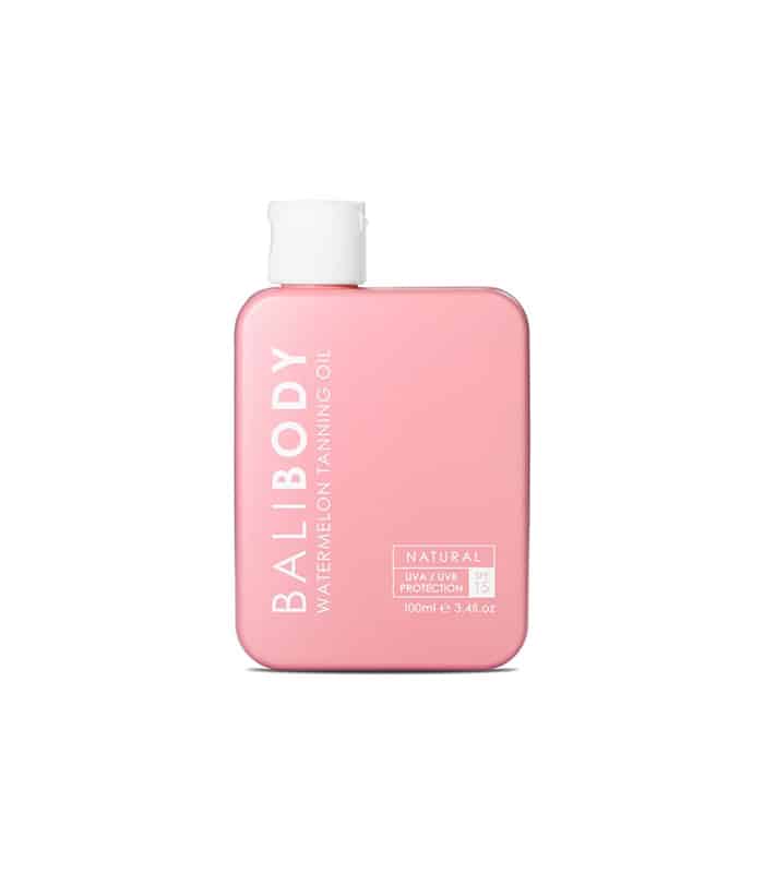 c-snscrn-bdysnscrn-product-5.jpg Watermelon Tanning Oil SPF15 100ml - Image 1